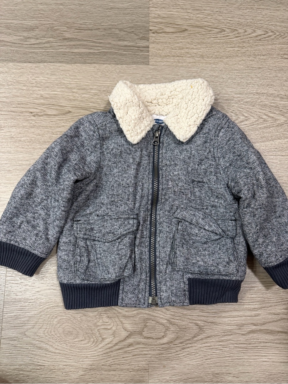 Old Navy Kids Bomber Fleece Gray Jacket